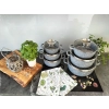 ZESTAW GARNKÓW CERAMICZNO MARMURKOWYCH NA INDUKCJE 12 ELE ZL-7086