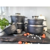 ZESTAW GARNKÓW CERAMICZNO MARMURKOWYCH NA INDUKCJE 10 ELE ZL-8522