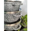 ZESTAW GARNKÓW CERAMICZNO MARMURKOWYCH NA INDUKCJE 12 ELE ZL-7086