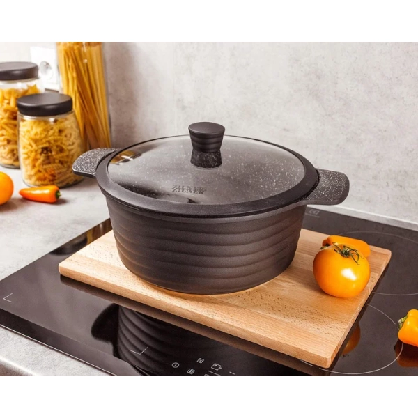 ZESTAW GARNKÓW CERAMICZNO MARMURKOWYCH NA INDUKCJE 10 ELE ZL-8513