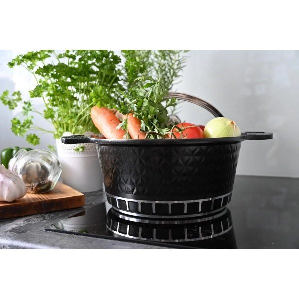 ZESTAW GARNKÓW CERAMICZNO MARMURKOWYCH NA INDUKCJE 11 ELE ZL-8512R