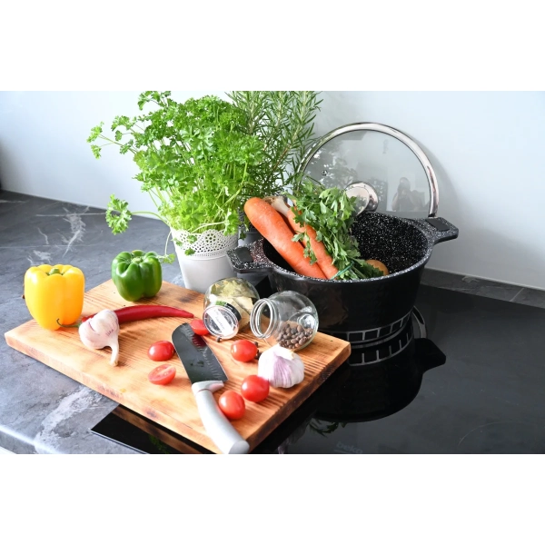 ZESTAW GARNKÓW CERAMICZNO MARMURKOWYCH NA INDUKCJE 11 ELE ZL-8512R