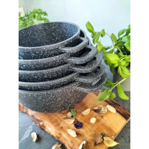 ZESTAW GARNKÓW CERAMICZNO MARMURKOWYCH NA INDUKCJE 10 ELE ZL-8522