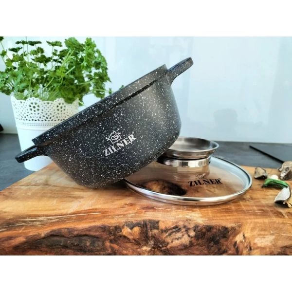 ZESTAW GARNKÓW CERAMICZNO MARMURKOWYCH NA INDUKCJE 10 ELE ZL-8522