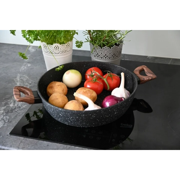 ZESTAW GARNKÓW CERAMICZNO MARMURKOWYCH NA INDUKCJE 15 ELE ZL-8518