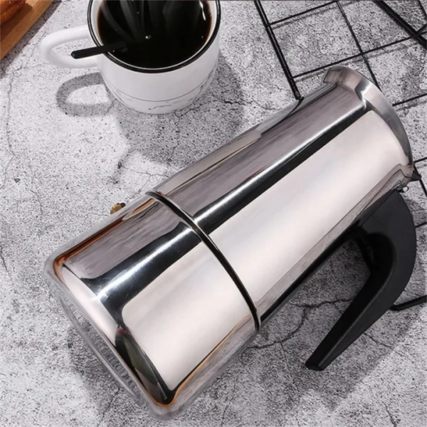 KAWIARKA STALOWA GAZ / INDUKCJA NA 4 FILIŻANKI ESPRESSO ZL-4722