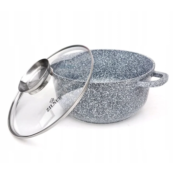 ZESTAW GARNKÓW CERAMICZNO MARMURKOWYCH NA INDUKCJE 6 ELE ZL-8530