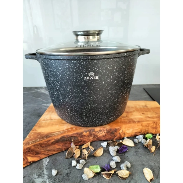 ZESTAW GARNKÓW CERAMICZNO MARMURKOWYCH NA INDUKCJE 8 ELE ZL-8558