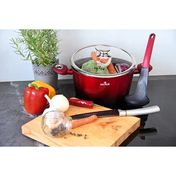 ZESTAW GARNKÓW CERAMICZNO MARMURKOWYCH NA INDUKCJE 15 ELE ZL-8520