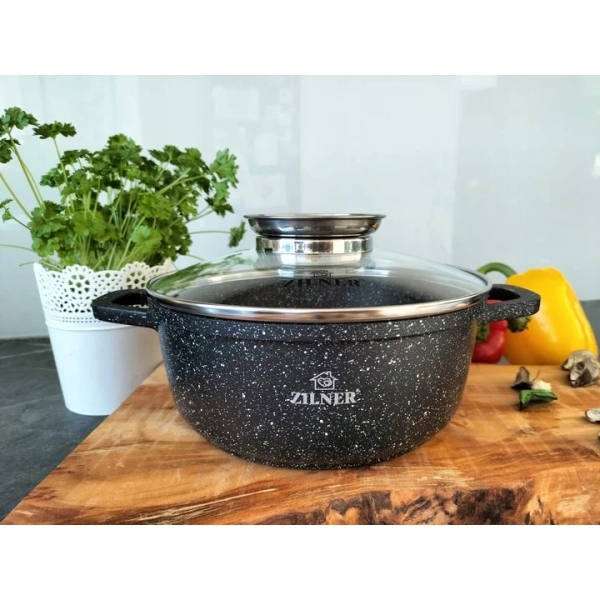 ZESTAW GARNKÓW CERAMICZNO MARMURKOWYCH NA INDUKCJE 10 ELE ZL-8522
